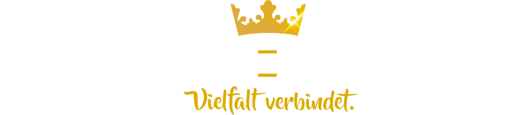Markthalle im Königshof Essen Logo mit goldener Krone und dem Slogan